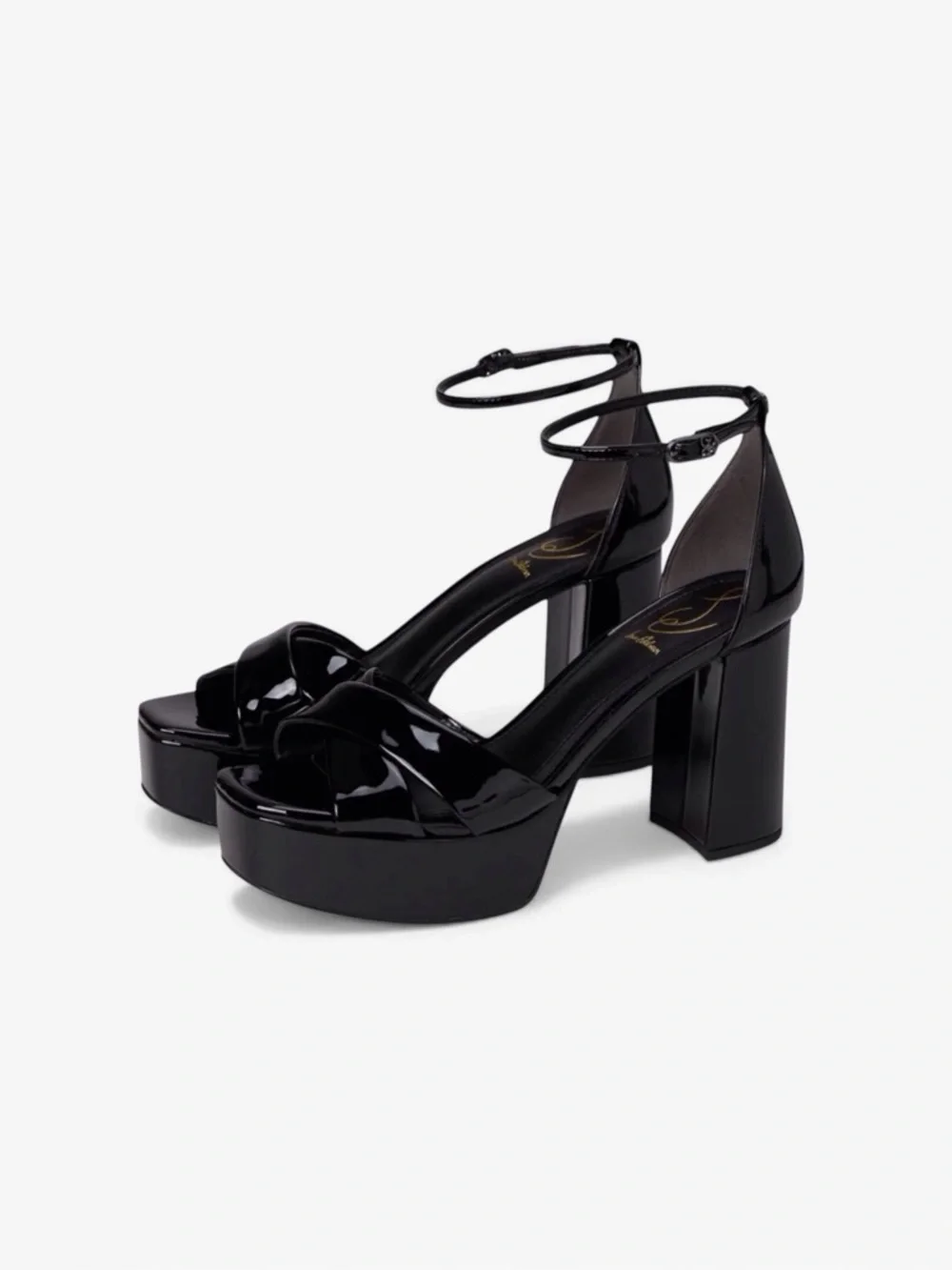 Sam Edelman Women’s Jullian Platform Sandals W/Ankle Strap Black Size-9.5 NIB